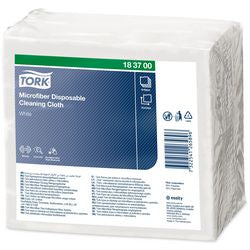 Schoonmaakdoek tork microfiber wit