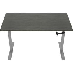 Zit-sta-bureau euroseats crank bursligr160log donkergrijs, grijs eiken metaal