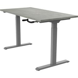 Zit-sta-bureau euroseats crank bursligr180oxy grijs beton metaal