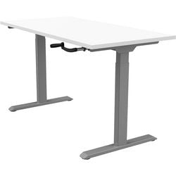 Zit-sta-bureau euroseats crank bursligr160wit grijs, wit metaal