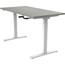 Zit-sta-bureau euroseats crank bursliwh180oxy wit beton metaal