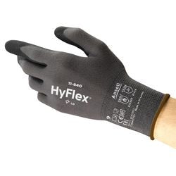Pic veiligheidshandschoenen hyflex 11840r090-1p maat 9 zwart pak van 12 paar