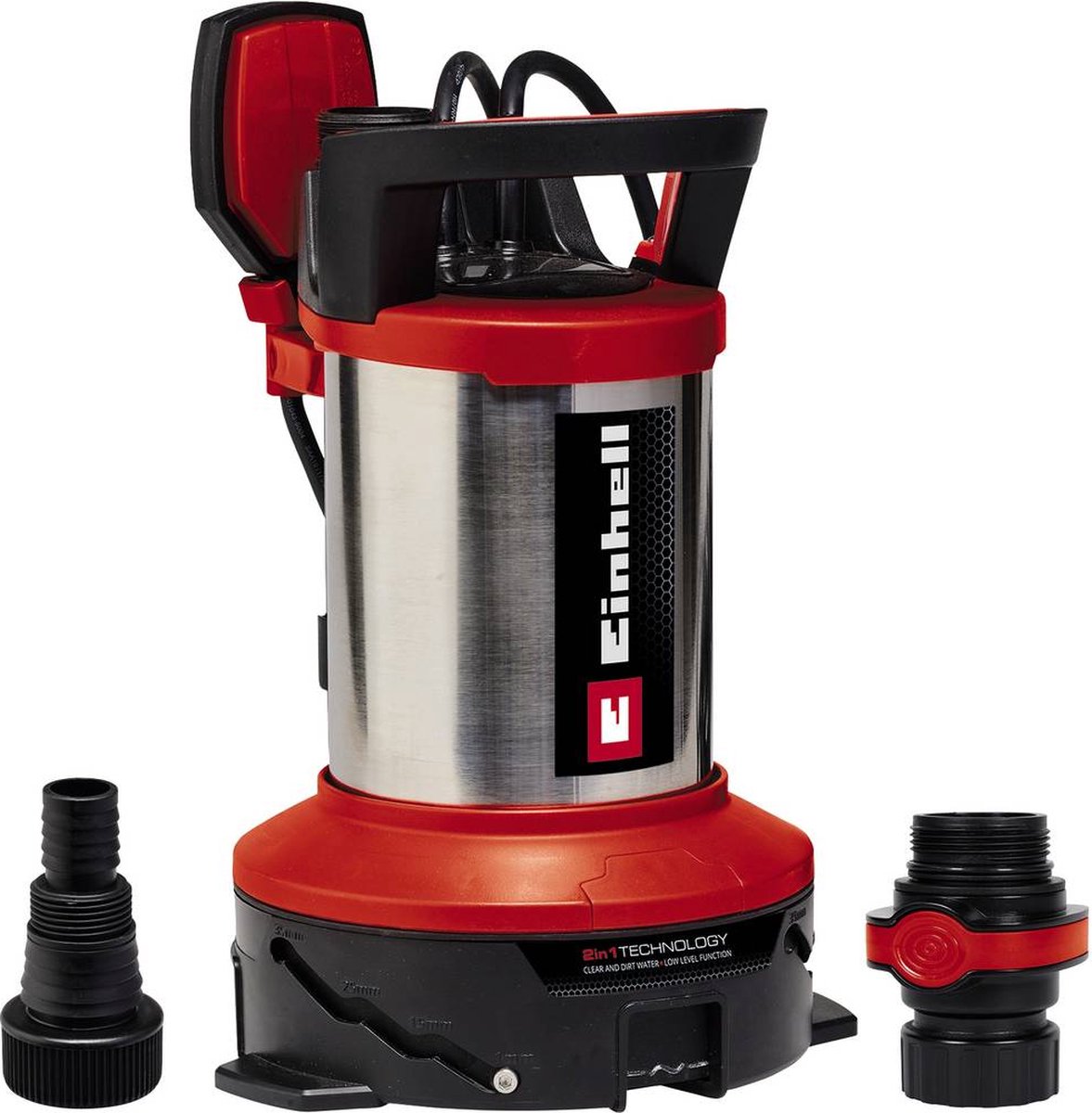 Einhell elektrische vuilwaterpomp ge-dp 7535 n ll eco - 750 w - 18500 l u - vuil tot ø35 mm - afzuigend tot 1 mm - verstelbaar voor vuil en schoon water - traploos instelbare vlotterschakelaar