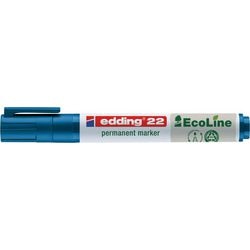 Permanentmarker edding e-22 breed beitelpunt blauw