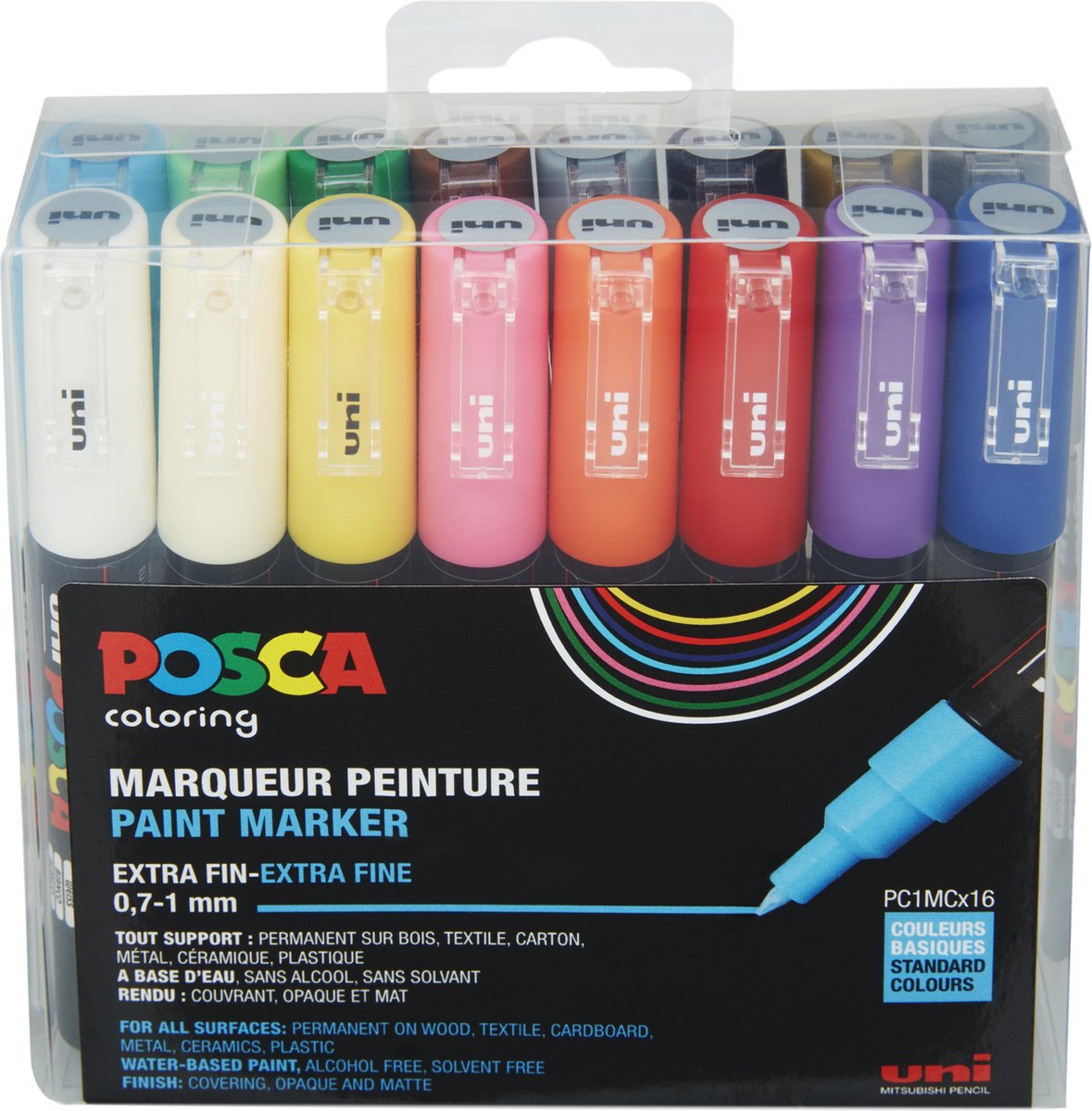 Posca uni stiften standard colors pc1mc 0,7-1 mm lijn