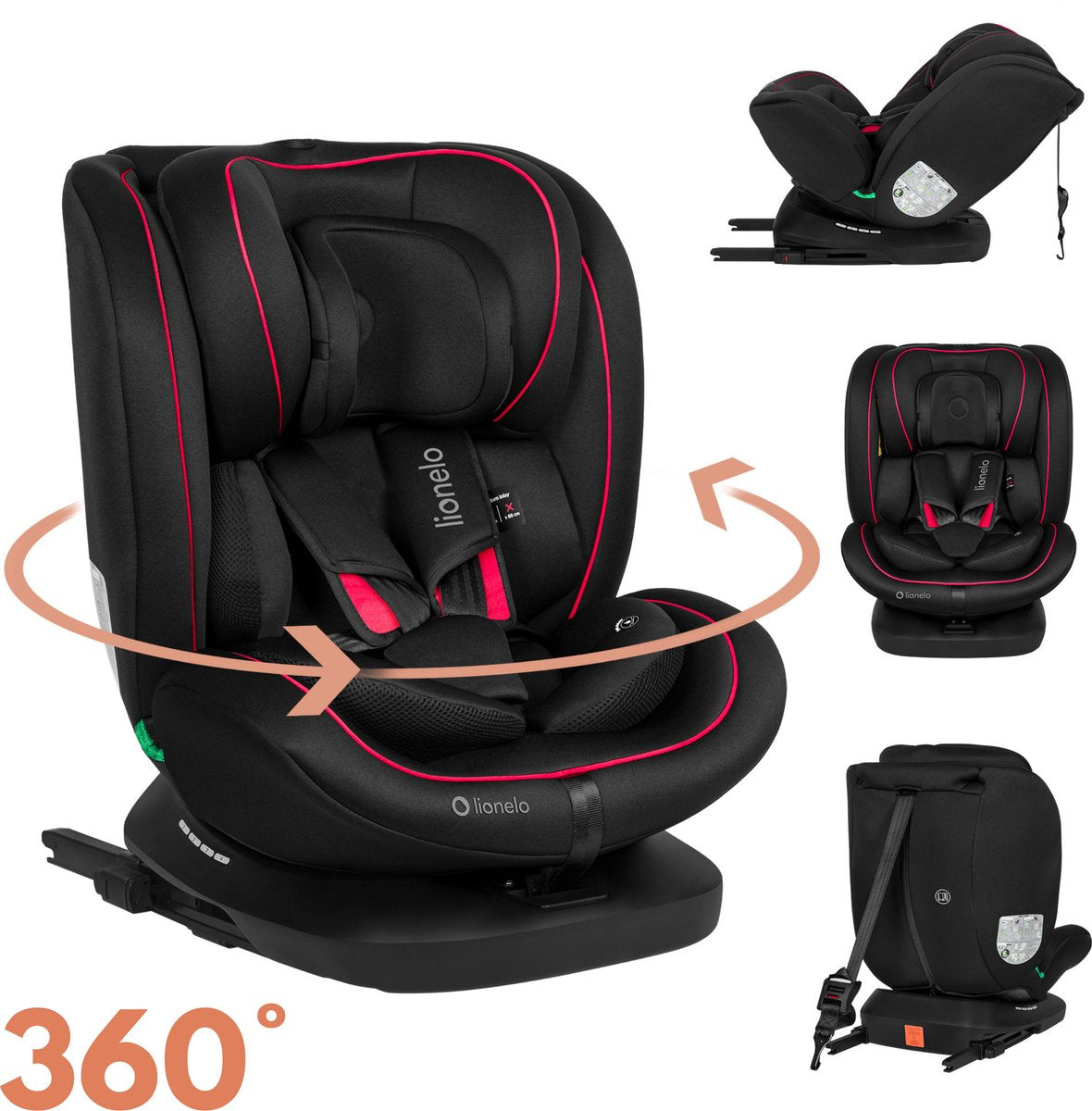 Lionelo bastiaan - i-size autostoeltje 4in1 - 360° - isofix - groep 0-1-2-3 - 40-105cm