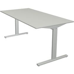 Bureau kerkmann 11020611 in hoogte verstelbaar lichtgrijs, zilver