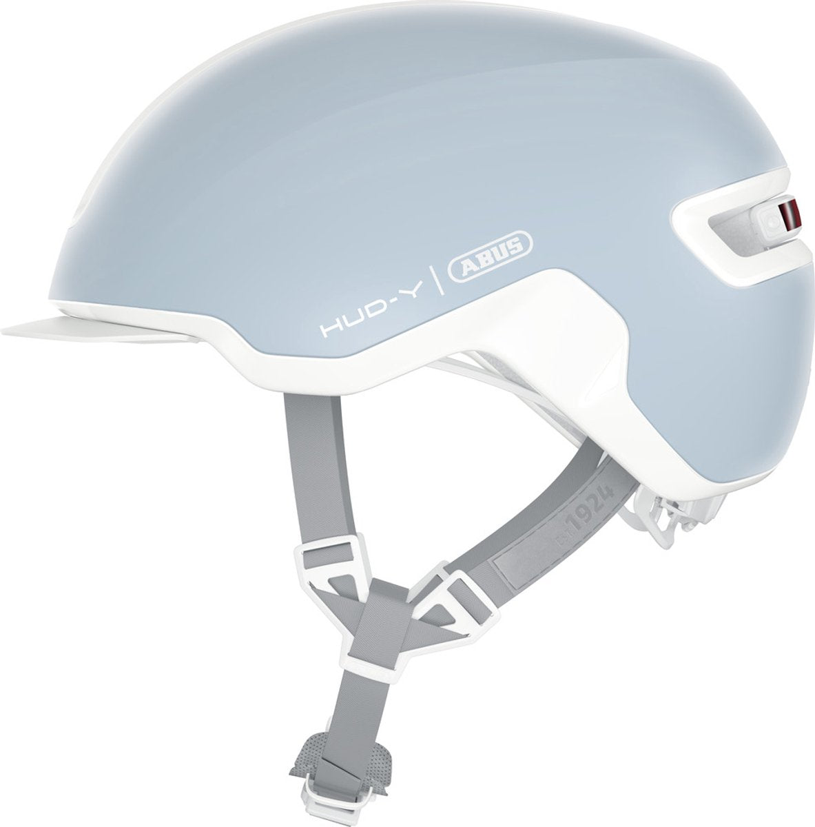 Abus fietshelm hud-y pure aqua l - 57-61 cm - blauw - geschikt voor gebruik op elektrische fietsen - stadsfietsen - 330 g