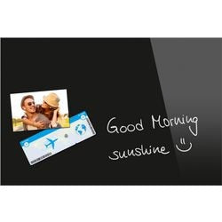 Sigel glasmagneetbord - be!board - 60x40cm - zwart - si-b1201