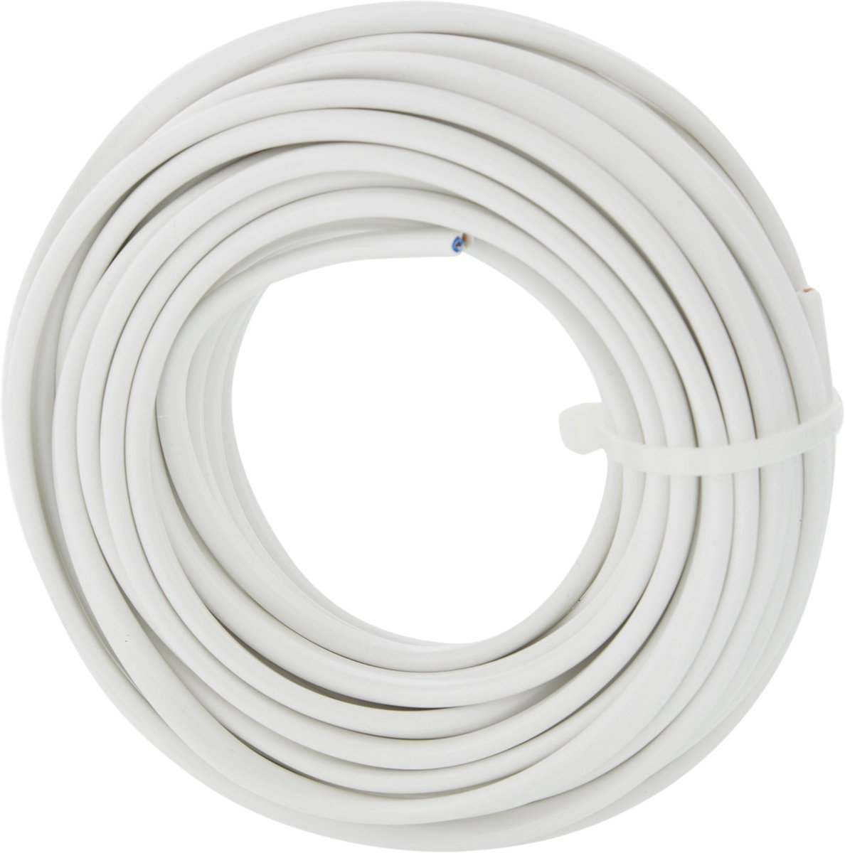 Q-link huishoudsnoer plat 2x0.75 wit 10m