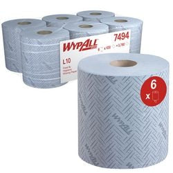 Poetspapier wypall 7494 centrefeed blauw