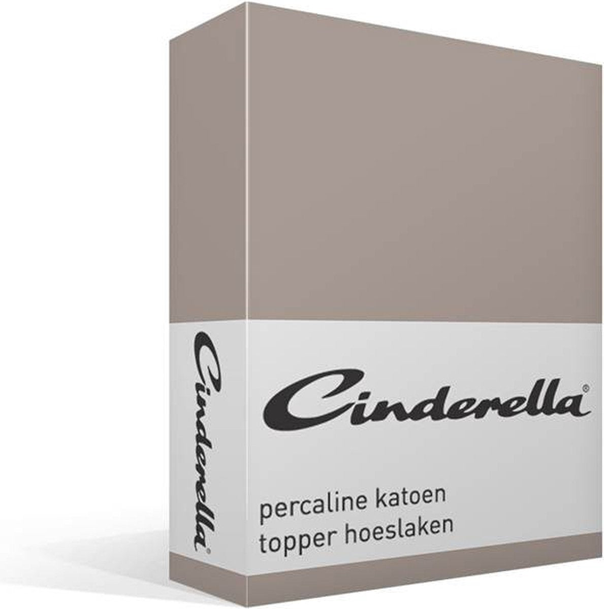 Cinderella weekend - topper hoeslaken (tot 15 cm) - katoen - 200x220 cm - taupe