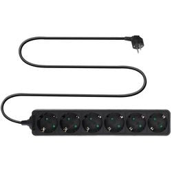 Act stekkerdoos zwart – 6-voudig – 3 meter kabel – ac2460