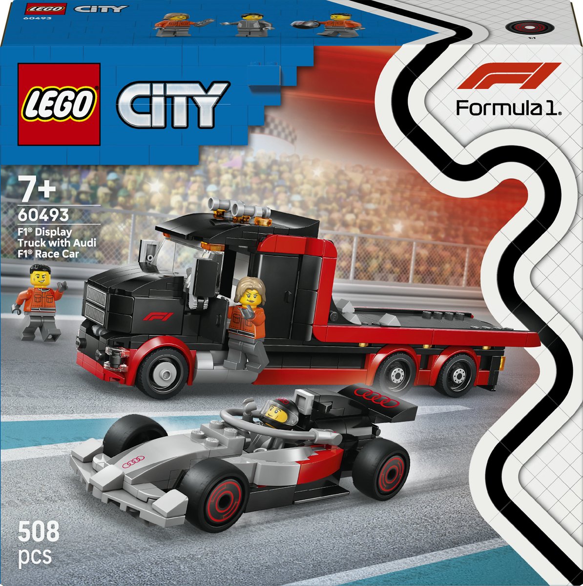 Lego ® city f1® displaytruck met audi f1® racewagen - 60493