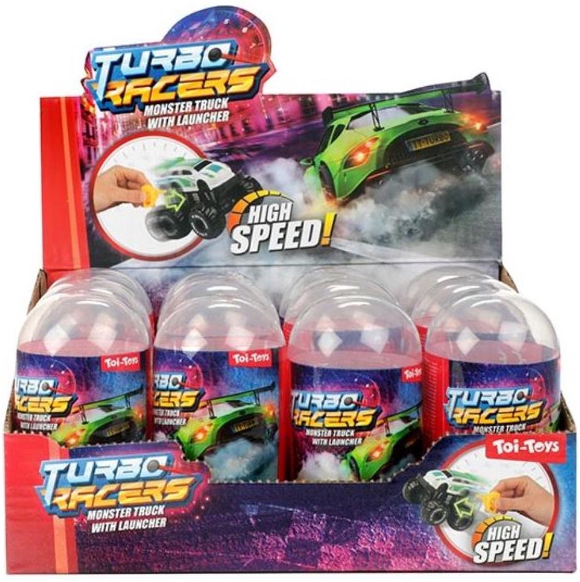 Turbo racers monster truck met afschieter in ei