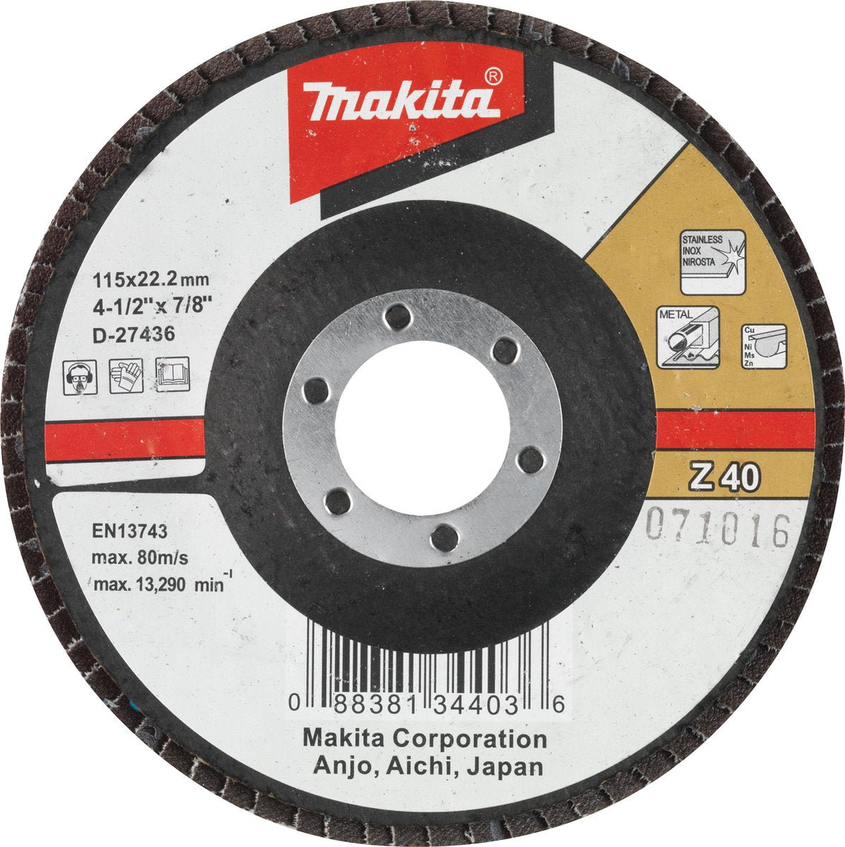 Makita d-27442 lamellenschuurschijf z60 | 115mm