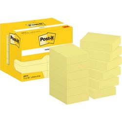 Zelfklevende memoblaadjes post-it 653-e 38x51mm effen geel