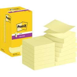 Post-it super sticky super sticky z-notes post_it r330-12sscy 76x76mm geel
