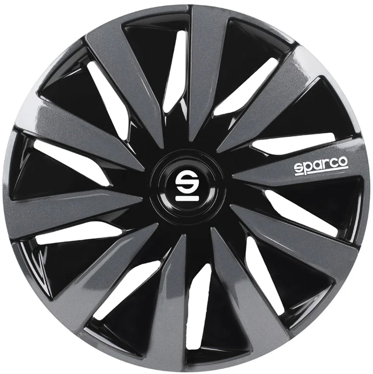 Sparco wieldoppen lazio - 14 inch - zwart grijs