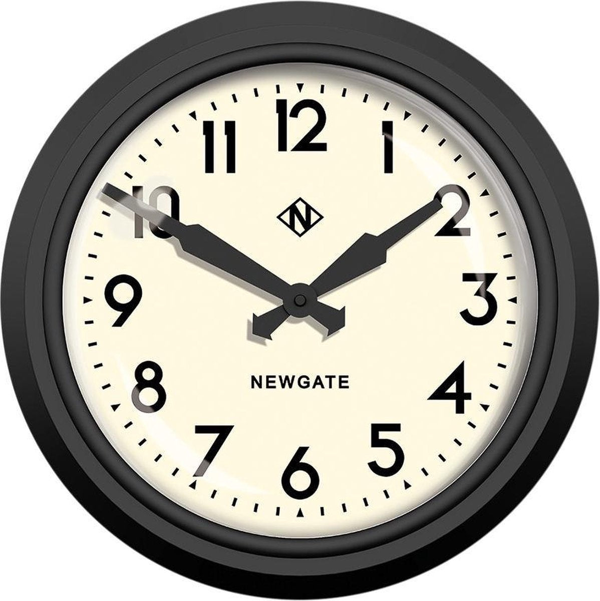 Newgate wandklok the electric zwart 37cm