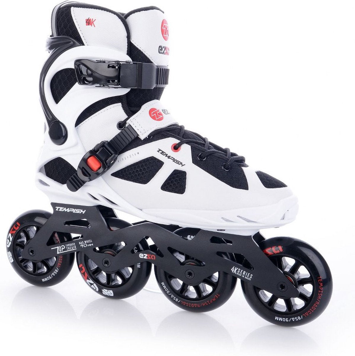 Tempish ezza 90 skeelers volwassenen – 4x90mm wielen – fitness inline skates – wit zwart – maat 42