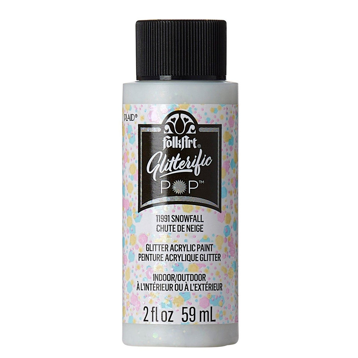 Folkart • glitterific pop acrylic paint snowfall 59ml