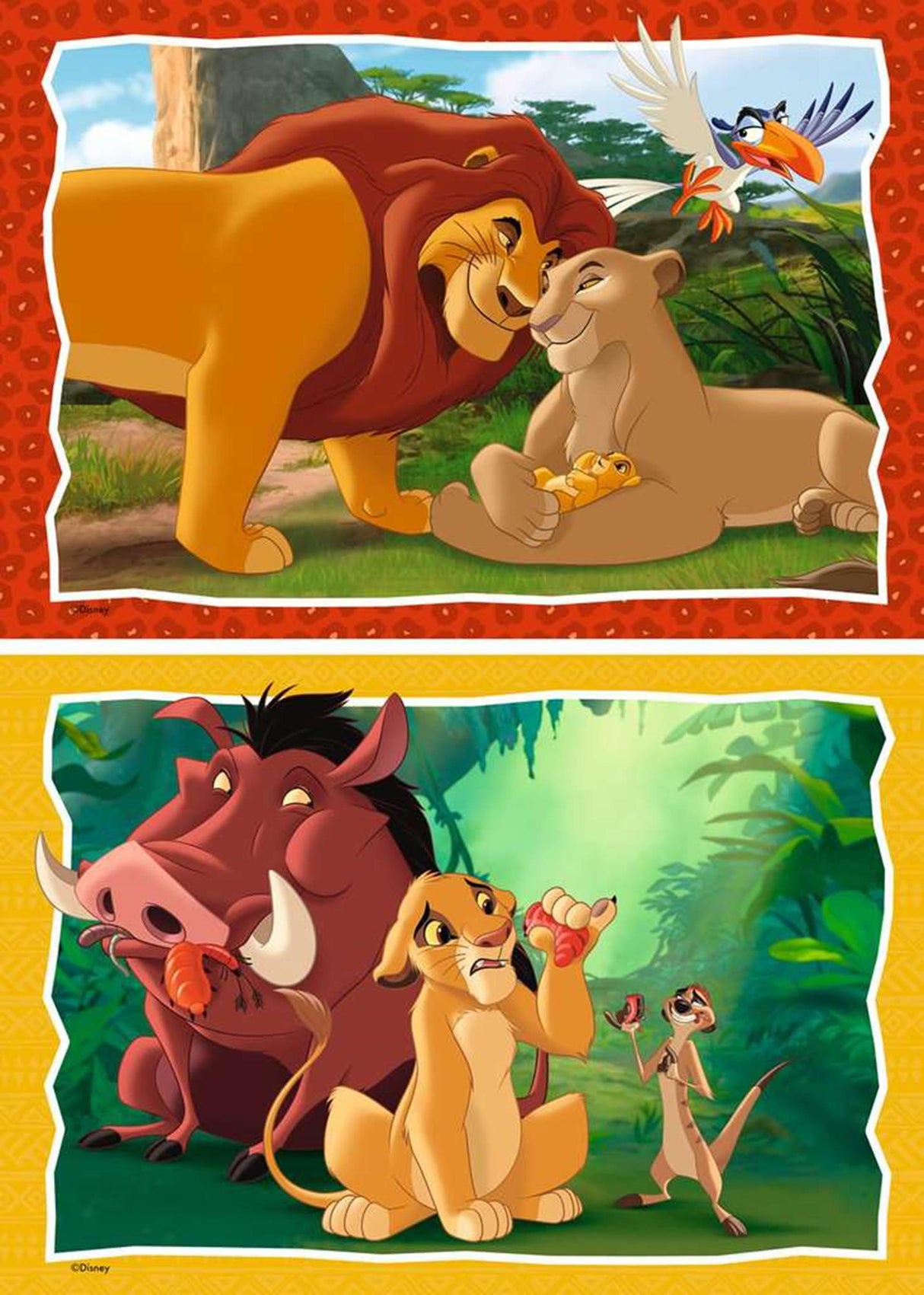 Ravensburger puzzel the lion king - twee puzzels - 24 stukjes - kinderpuzzel