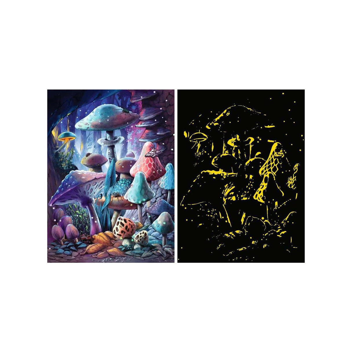 Ravensburger puzzel moonlight mushrooms (starline) - legpuzzel - 500 stukjes