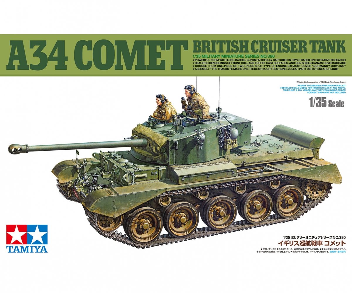 Tamiya modelbouwpakket militaire voertuigen - 35380 a34 comet british cruiser tank plastic - 1:35 - modelbouw