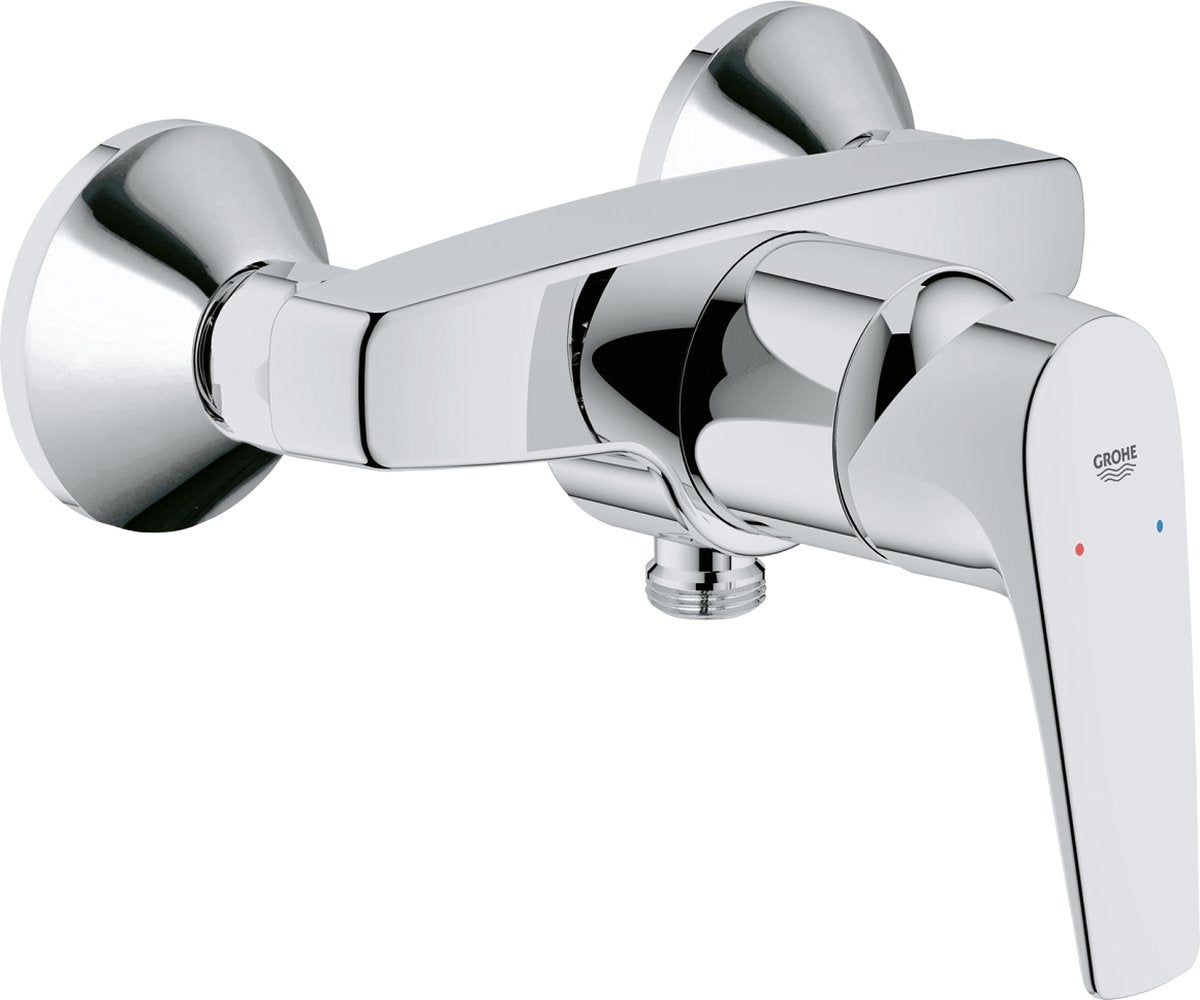 Grohe start flow douchekraan - 15 cm - zonder omstelling - inclusief koppelingen - chroom