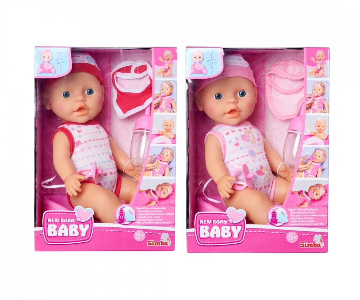 New born baby pop drinken en plassen simba 30 cm