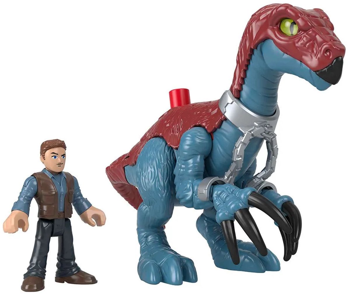 Fisher-price fisher price jurassic world therizinosaurus owen speelfiguur - 3+
