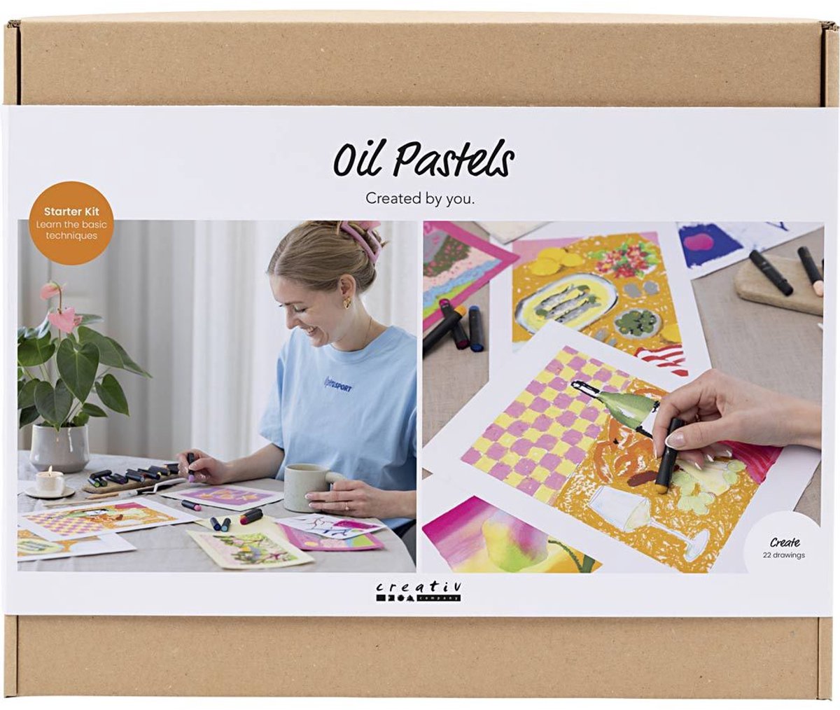 Creativ company starter hobbyset oliepastel - 12 technieken