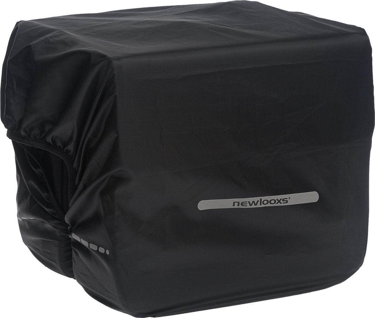 New Looxs Regenhoes Dubbel - Zwarte Waterdichte Polyester Fietstas - Reflectie - 40x97 cm