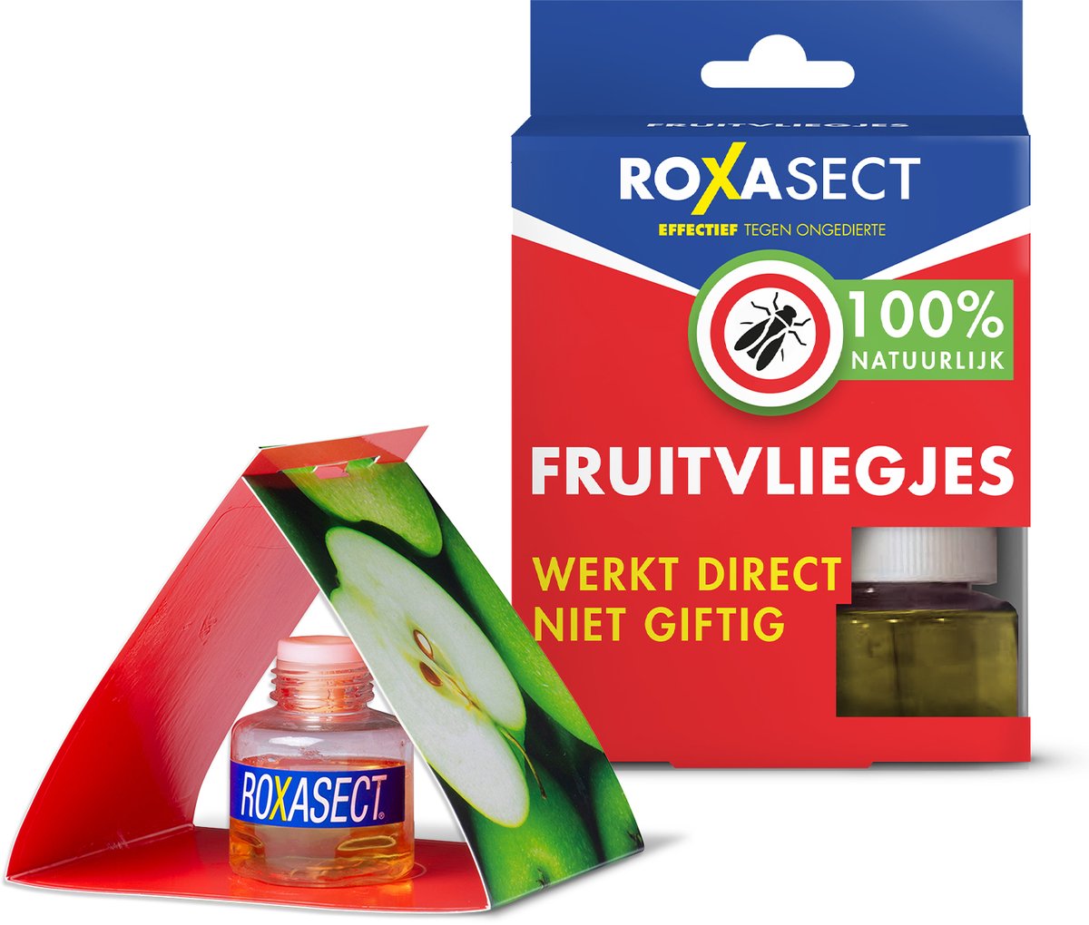 Roxasect fruitvliegjes vanger - anti-fruitvliegjes insectenval - fruitvliegjes bestrijden - 1 stuks