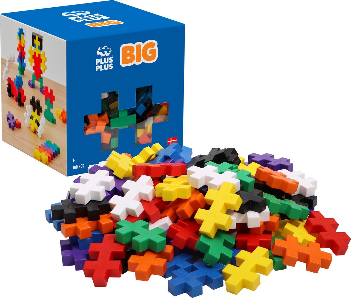 Plus-plus big 100 delige bouwset - 3210 - bouwspeelgoed - constructiespeelgoed - set met bouwstenen - vanaf 1 jaar