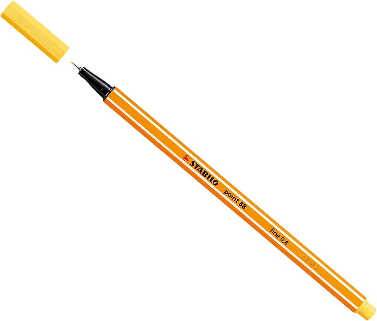 Stabilo point 88 - fineliner 0,4 mm - geel - per stuk