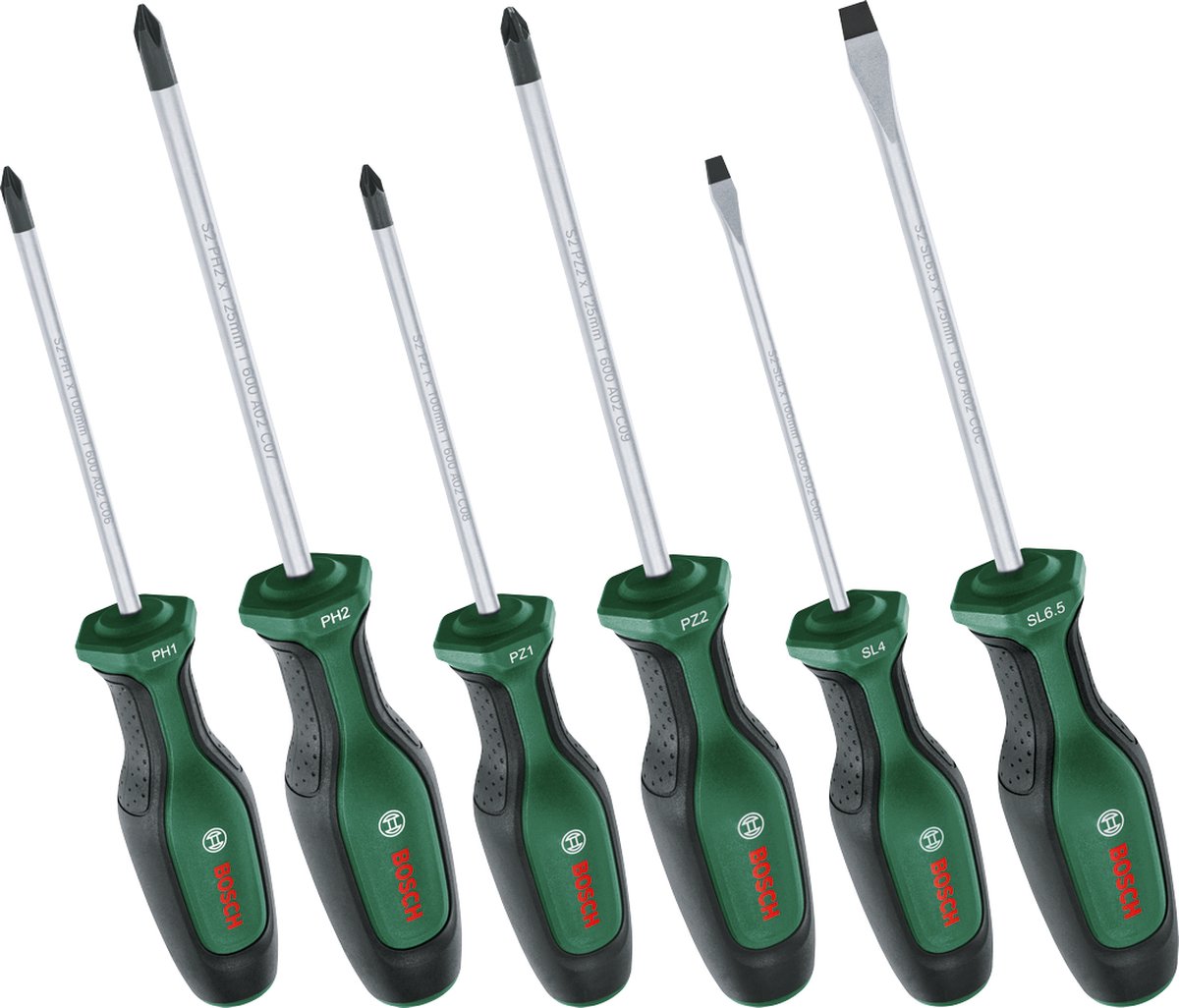 Bosch schroevendraaierset - 6 delig