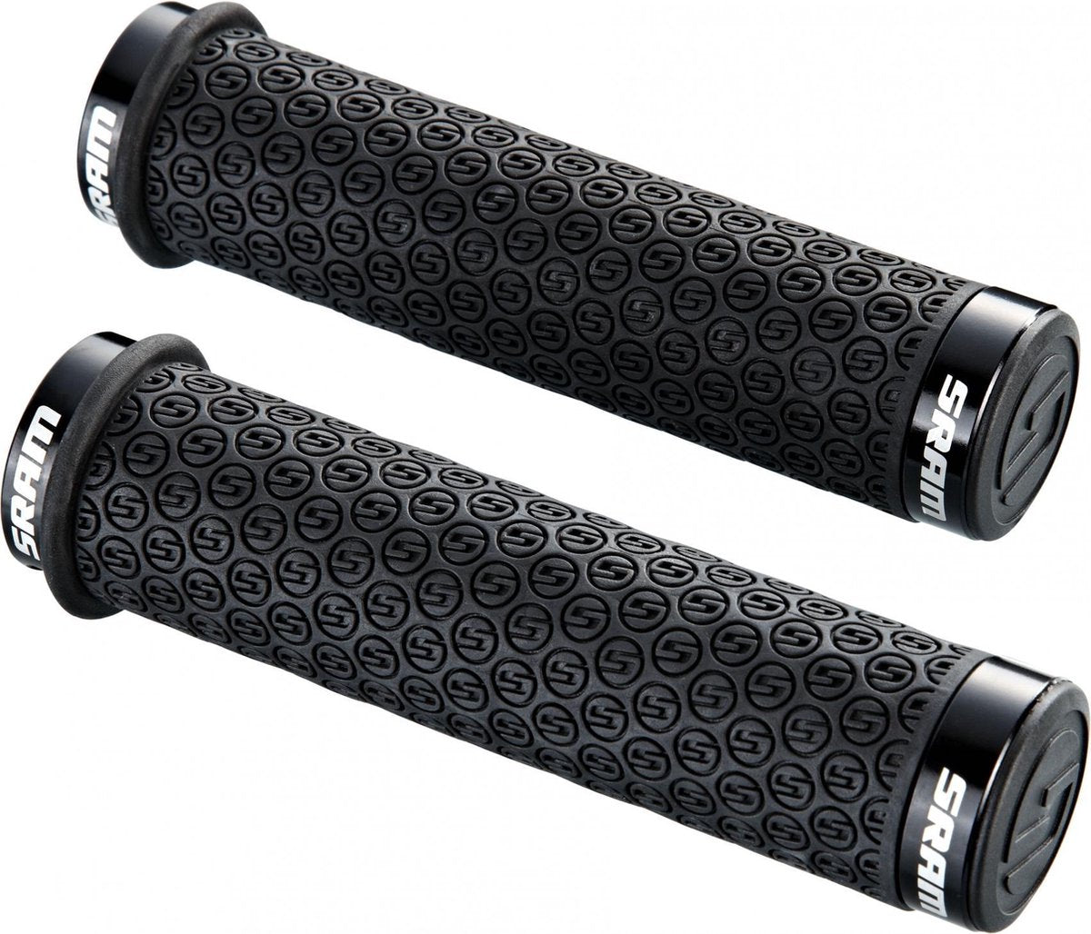 Sram dh siliconen handvatten met schroefbeveiliging, zwart