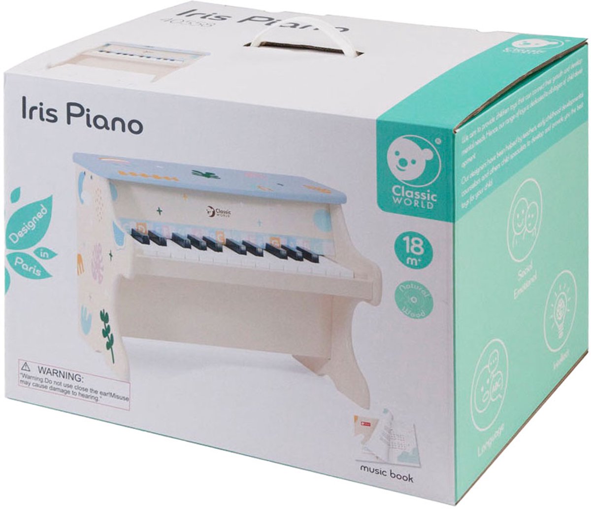 Lobbes speelgoed bv classic world houten iris piano