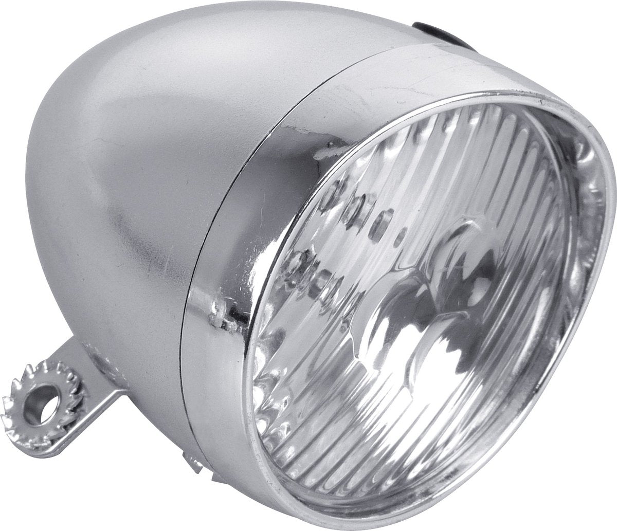 Dresco fietskoplamp - classic - 3 leds - chroom