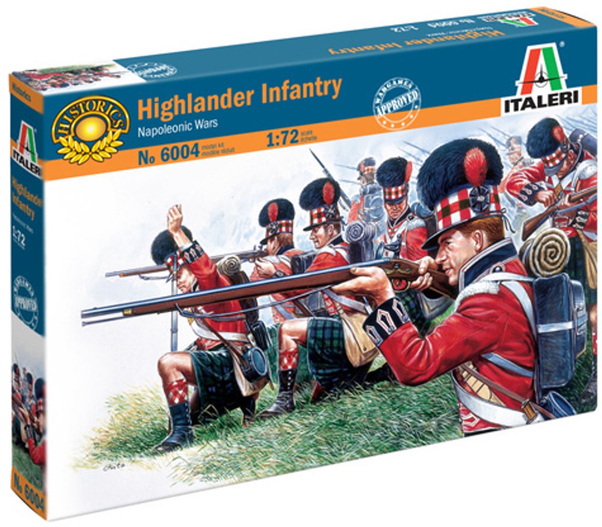 Italeri modelbouwpakket militaire voertuigen - 6004 britse soldaten - highlander infanterie - napoleontische oorlogen - figuren plastic - 1:72 - modelbouw
