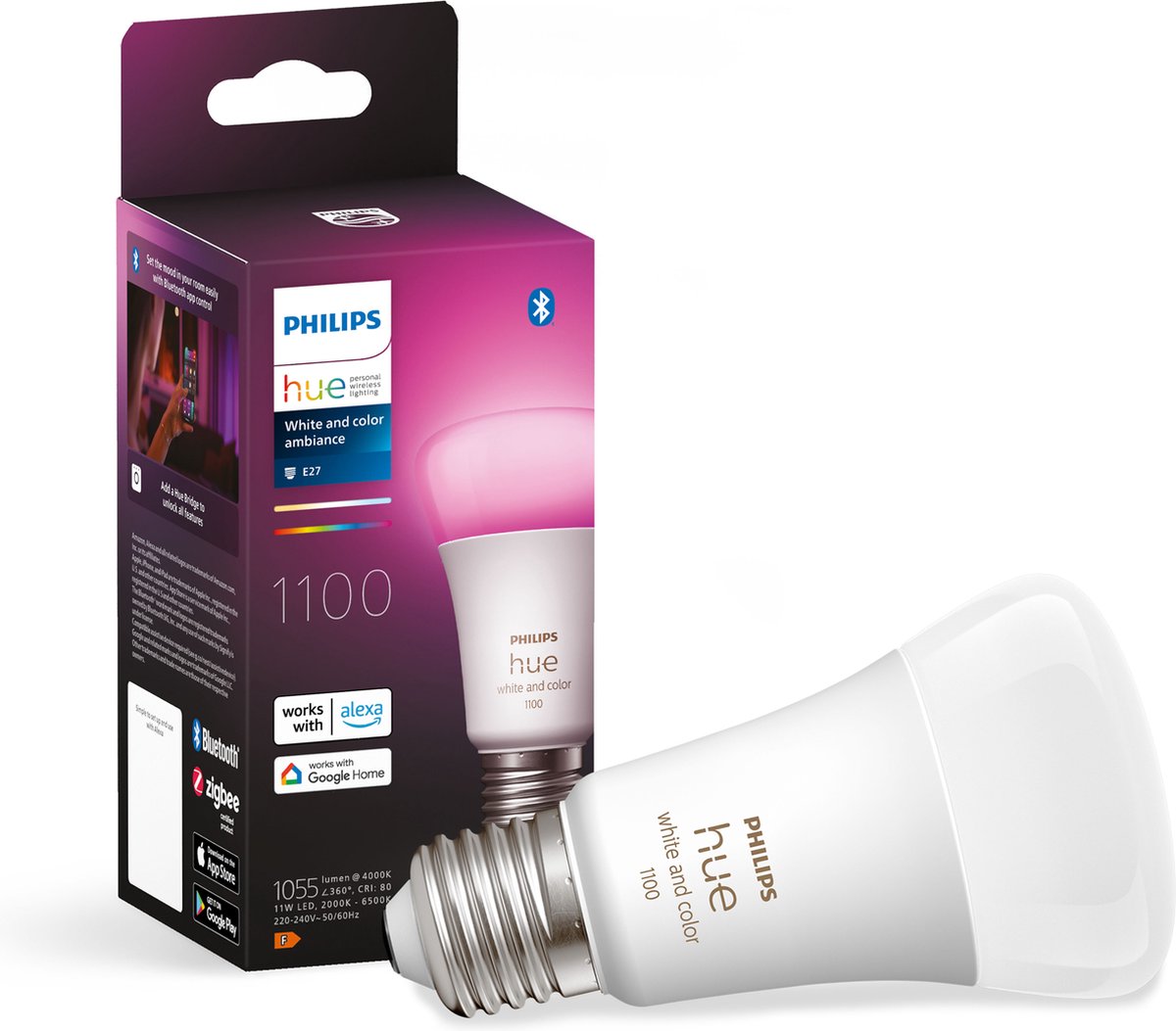 Philips hue standaardlamp - wit en gekleurd - 1-pack - e27 - 1100lm
