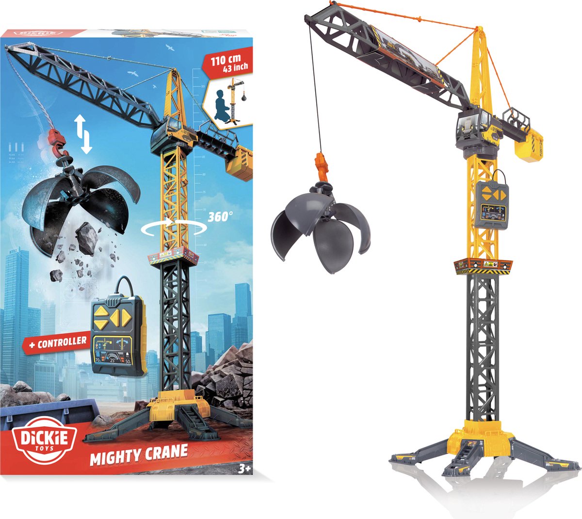 Dickie simba - mighty crane - hijskraan - 110cm - vanaf 3 jaar