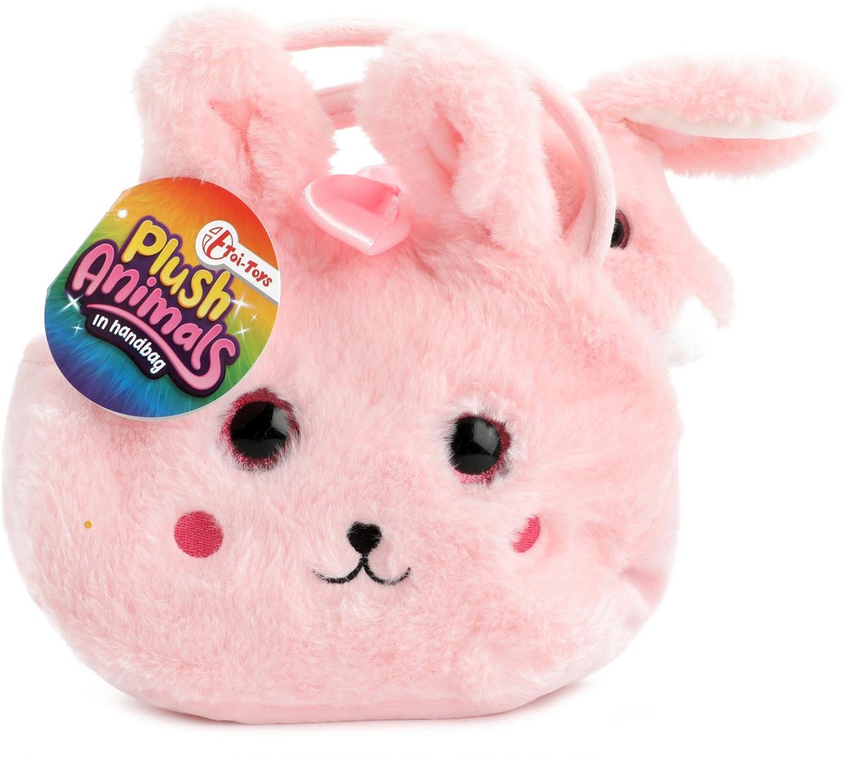 Toi-toys knuffeldier in handtas pluche - poes merk: