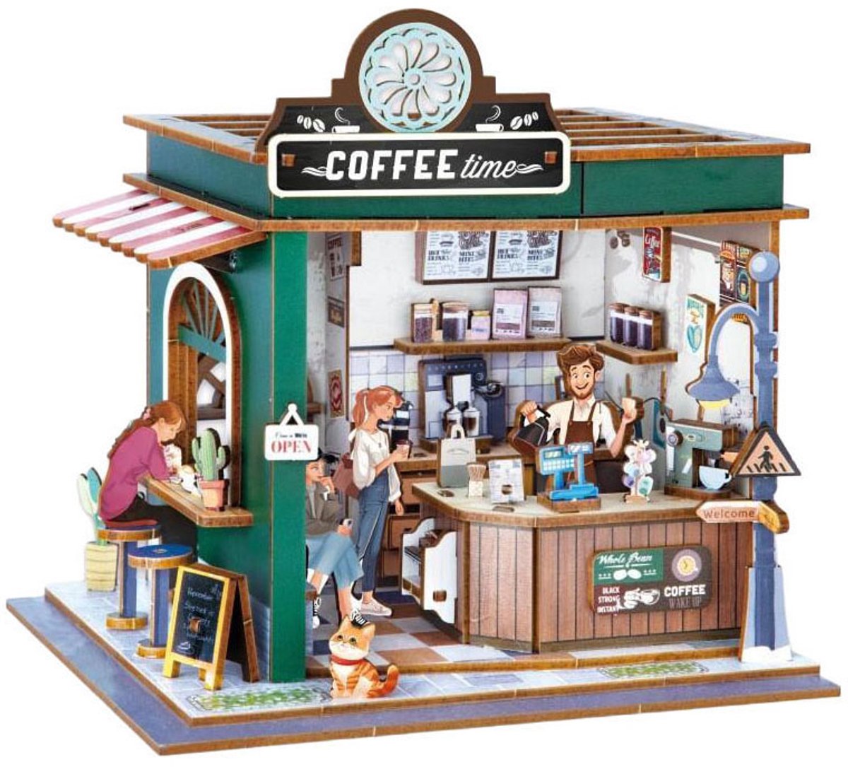Buki france buki - modelbouwpakket - diorama - hout - miniatuurcafe