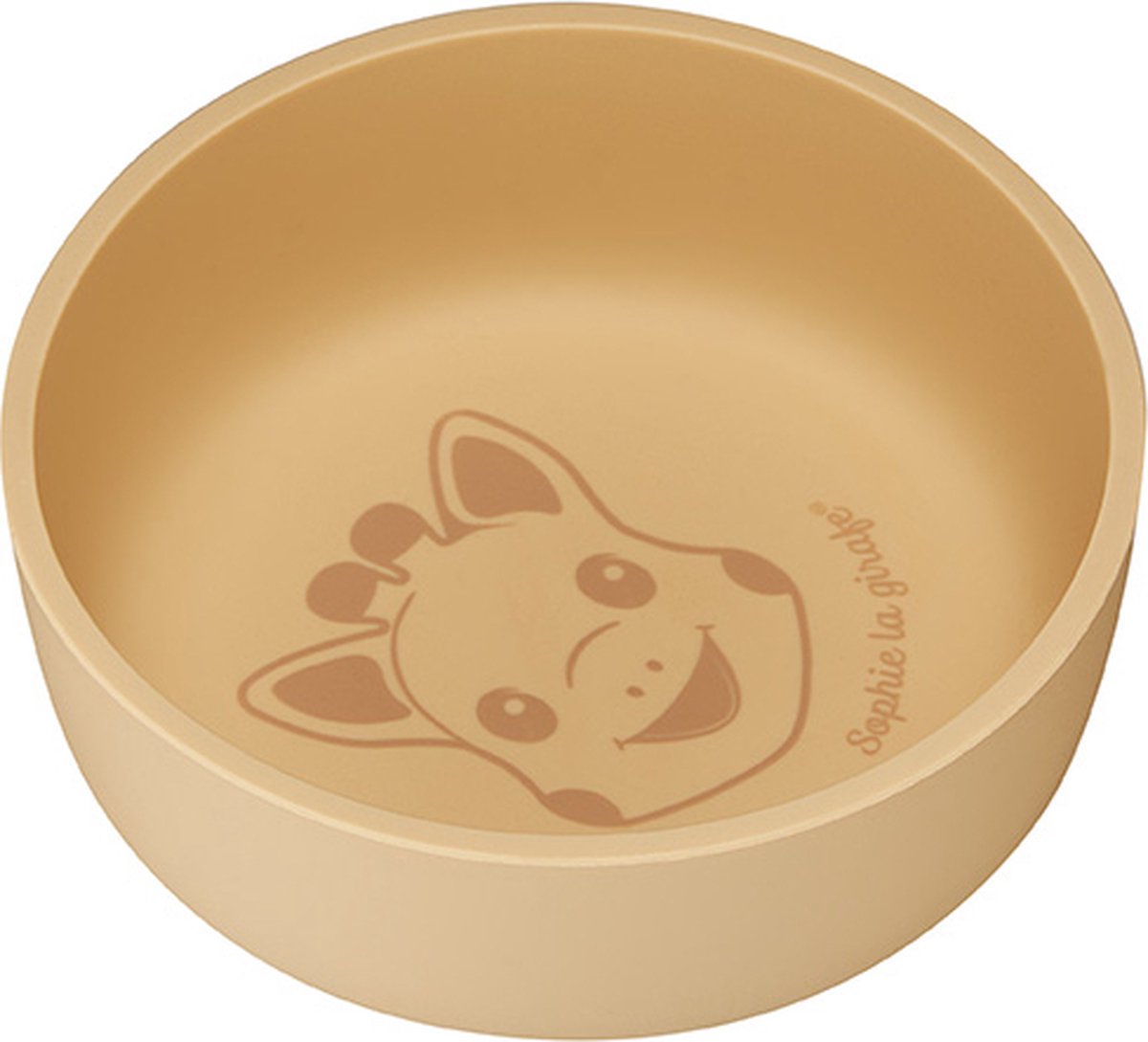 Sophie de giraf kom - kinder servies - bakje - vaatwasser- en magnetronbestendig - siliconen - in witte geschenkdoos - beige
