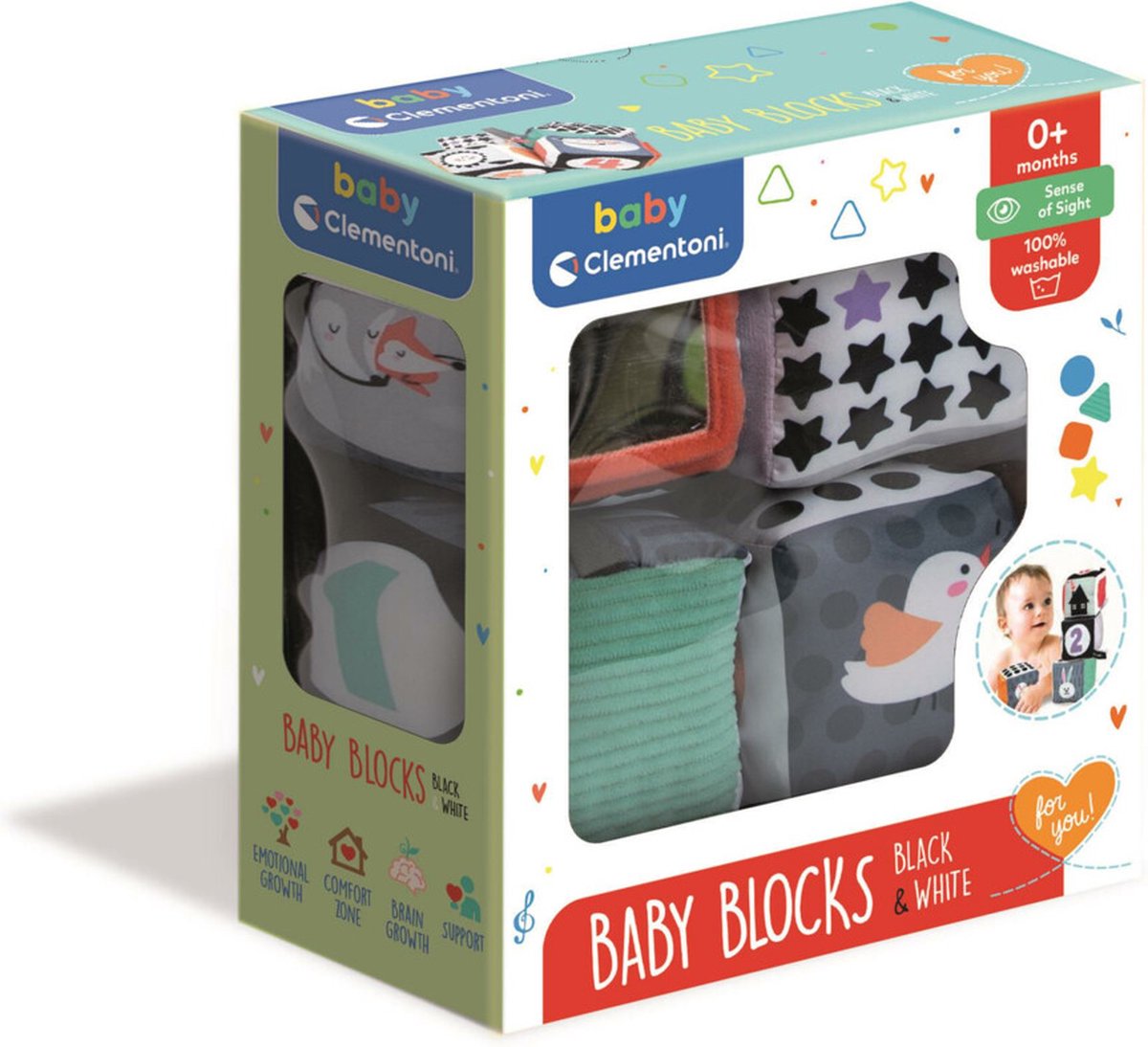 Clementoni eerste maanden - zachten blokken zwart wit