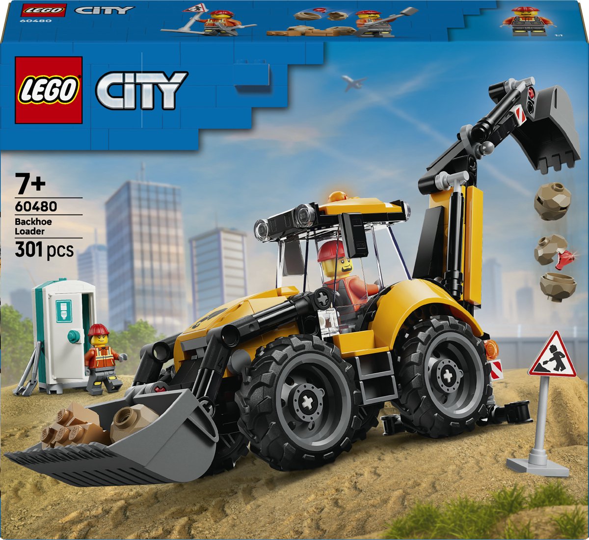 Lego city gele graaflaadmachine speelgoed voor kinderen en kinderkamer decoratie 60480