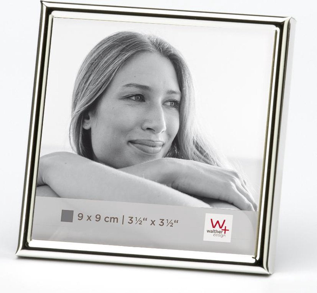 Walther wd099s chloe - portretlijst - fotoformaat 9x9 cm- zilver